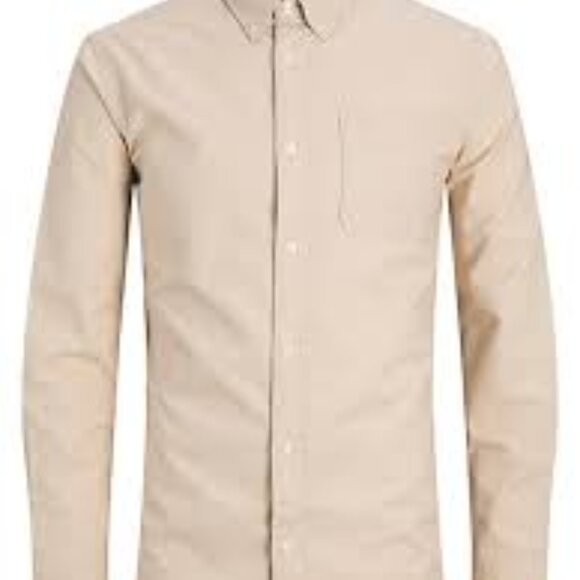 Jack & Jones Tan Casual Button Down Shirt - Picture 4 of 4